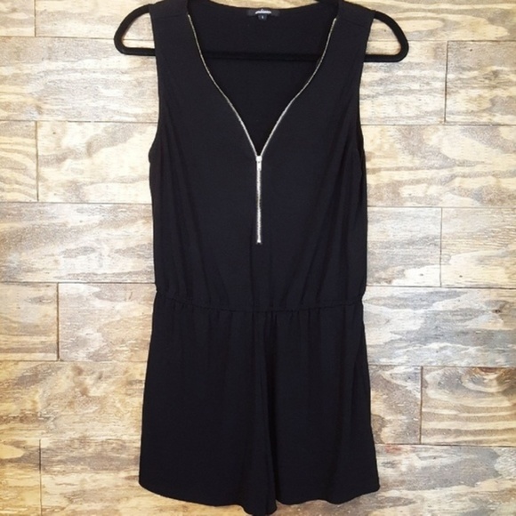 Ambiance Pants - AMBIANCE | Black Romper front zipper